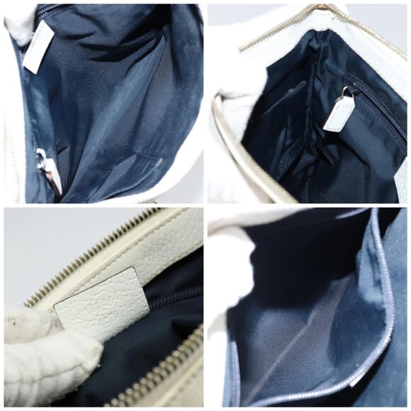 GUCCI GG Canvas Sherry Line Shoulder Bag PVC White Red Navy 153244 Auth ep11420 - Picture 15 of 16